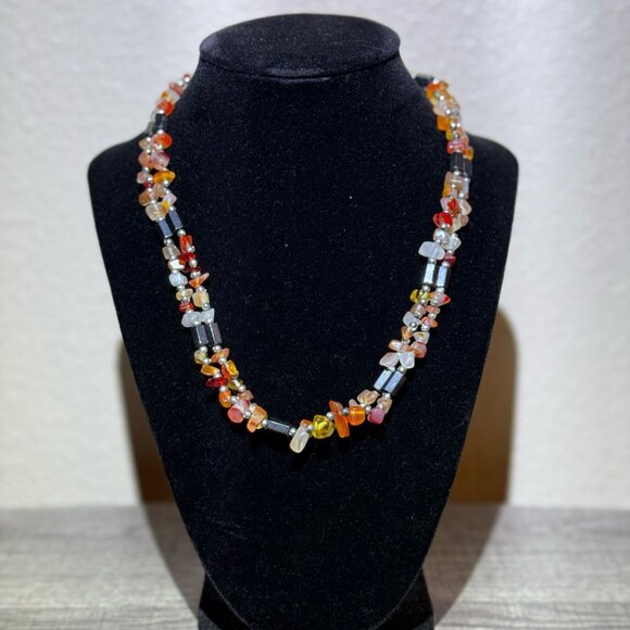 Versatile Magnetic Necklace - 24", Grounding & Loving Stones - Picture 1 of 3